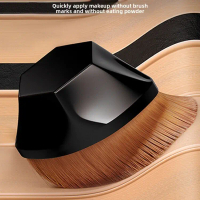 Upgraded Hexagonal Brush No. 55 Foundation Brush, Magic Non-Absorbent Liquid Foundation Brush, Loose