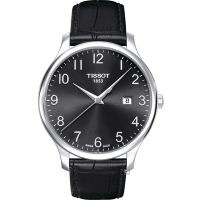 TISSOT 天梭 官方授權 Tradition 懷舊古典時尚腕錶(T0636101605200)黑/42mm