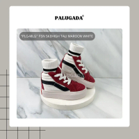 PALUGADA Sepatu Anak Laki-Laki dan Perempuan FSN SK8HIGH TALI MAROON PUTIH Usia 10 Bulan - 8 Tahun