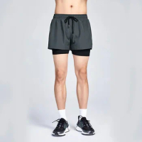 LO Sports Shorts for Men with Inner Lining and Anti Glare Fitness Shorts for Running Training and Sports Pants for Men