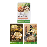 【聯華食品 KGCHECK】KG高纖燕麥餐X3盒(18包)(野菜淨化/黑野菜活力/薑汁野菜/紅豆薏仁)