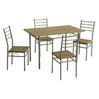 ชุดโต๊ะอาหาร พร้อมเก้าอี้ 4 ตัว สีบีช