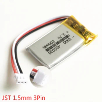 3.7V 200mAh Lipo Polymer Battery Rechargeable with JST 1.5mm 3pin Plug For MP3 GPS Headphone Bluetooth Smart Watch 402030