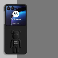 Stylish 3D Bear Holder Stand Phone Case For Motorola Moto RAZR 40 Ultra RAZR 40 Protective Cover Fundas