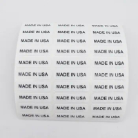 300PCS 30x8mm White Label with Black Print MADE IN USA Country of Origin Stickers