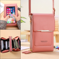 Mini Sling Bag for Women Fashion Handphone Pouch Sling bag with Touch Screen Coin Purses Pouches Crossbody Shoulder Small Bag for Ladies Casual PU Leather Bag Touch screen phone bag