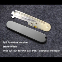 1 Pair Custom Made DIY Full Function Version TC4 Handle Scales for 91mm Victorinox Swiss Army Knife Full function version