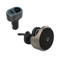 【BEZALEL 倍加能】Omnia X MagSafe 車用磁吸充電器＋85W 車充頭(三合一充電+擴充點菸器 車用組合)