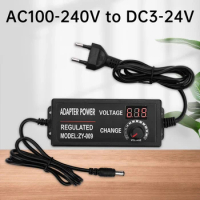 Adjustable AC To DC Power Supply 3V 5V 6V 9V 12V 15V 18V 24V 3A 5A Power Supply Adapter Universal 220V To 12 V Volt Adapter