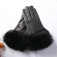真皮手套羊皮手套-兔毛可愛保暖簡約女手套2色73wf1【獨家進口】【米蘭精品】