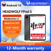 Headwolf FPad5 Android 14 tablet 8.4 inch 8GB+8GB Ram 128GB UFS2.1 MTK Helio G99 Tablet PC 5500 mAh Support WideVine L1 4G LTE