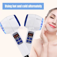 Hottest Cryotherapy Blue Photon Hot Cold Hammer Facial Lifting Rejuvenation Machine Face Care for Home Use