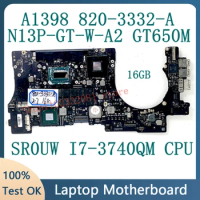 820-3332-A 2.7Ghz 16GB For APPLE Macbook Pro 15" A1398 Motherboard N13P-GT-W-A2 GT650M With SR0UW I7-3740QM CPU 100% Tested