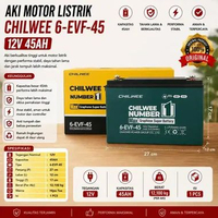 [PRODUKSI 2026] Chilwee 12V 45Ah 6-EVF-45 Aki Baterai Golf Car Motor Listrik VRLA Max Graphane Aki K