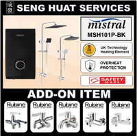 Tax exemption subsidy MISTRAL MSH101P-BK INSTANT WATER HEATER WITH CLASSICLA CHROME  RAIN SHOWER