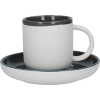 《LaCafetiere》冷灰濃縮咖啡杯碟組 | 義式咖啡杯 午茶杯