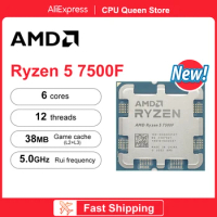 Ryzen 5 7500F 3.7GHz 6-Core 12-Thread CPU Processor 5NM L3=32M Socket LGA  AM5 desktop processor cpu computer component pc gaming