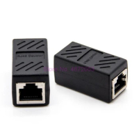 200pairs RJ45 Coupler ethernet cable LAN connector inline Cat7/Cat6/Cat5e Ethernet Cable Extender Adapter Female to Female