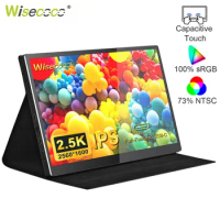 Wisecoco 9 inch IPS Touch Panel Portable Monitor 2560x1600 HDR USB Type-C HDMI Touch Monitor for MacBook Air Laptop Phone PS4