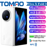 Vivo X Fold 3 Foldable 5G SmartPhone 50MP Rear Three Cameras Snapdragon 8 Gen 2 Octa Core Google Play 5500mAh 80W SuperVOOC NFC