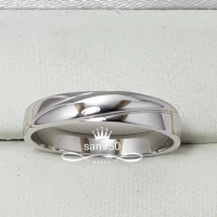 Cincin Nikah Pria Palladium P31 SAN950 – Premium Platinum Emas Putih/Kuning Perak 950