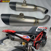 Titanium Alloy for Ducati Hypermotard 950 2018-2023 Motorcycle Exhaust Muffler Link Pipe for Ducati Hypermotard 950 SP Exhasut