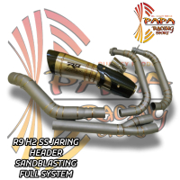 Knalpot R9 H2 SS Lubang Jaring Full system Ninja250r CBR250RR Ninja 250 fi R25 MT25 Z250fi