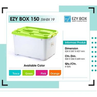 SKY - Ezy Box Container Box Plastik 128 130 148 150 168 Liter Kotak Penyimpanan JUMBO BESAR EZY-150L