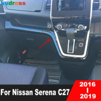 For Nissan Serena C27 2016 2017 2018 2019 Black Car Interior Center Control Console Cover Trim Dashboard Panel Molding Strip RHD