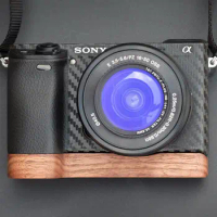 Ebony Walnut Wood Camera Grip For sony A6400 6300 6100 6000 Handle Baseplate