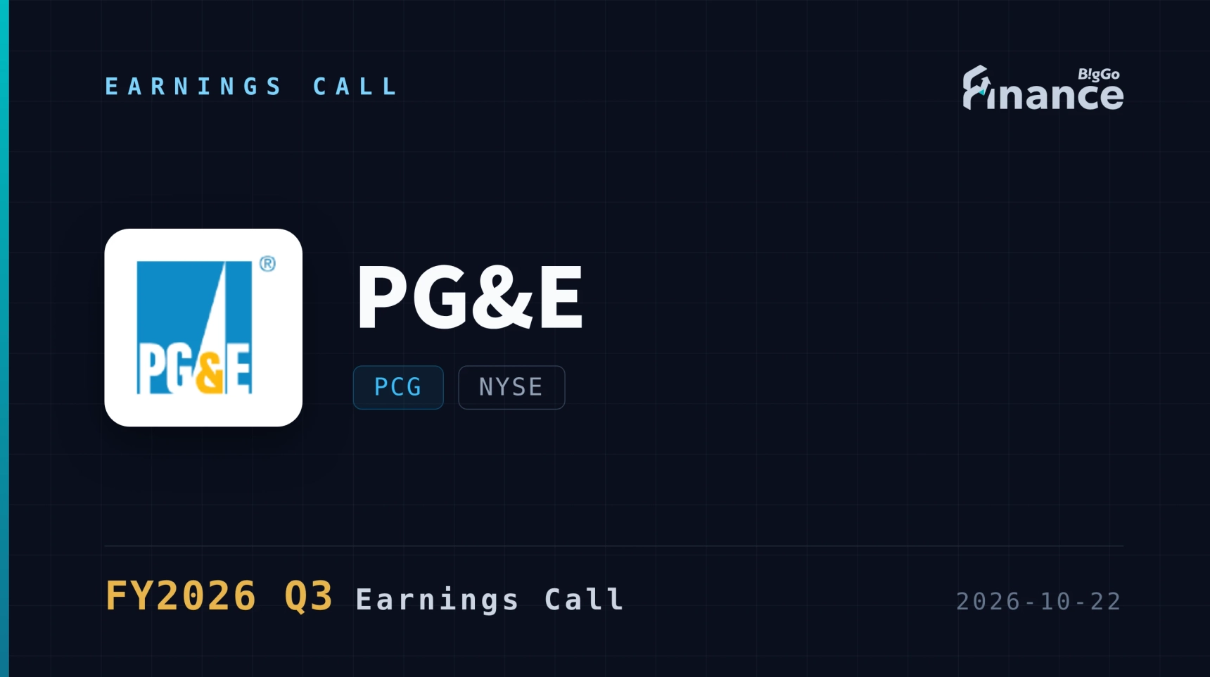 [PG&E Q3 2026 Earnings Call] PG&E Reaffirms $1.64–$1.66 EPS as Wildfire Reform Stalls; Cuts 2027 Capex by $2B, Opens Door to Breakup