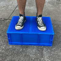 周轉箱 聯生塑料周轉箱物流箱藍色膠箱汽車零件EU箱可帶蓋塑料箱物流箱60