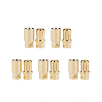 2/5/10Pairs Gold Plated 8.0mm Banana Plug Bullet Male Female Connector for RC Lipo Battery ESC Motor Charger Plane Car Boat