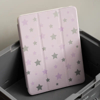พร้อมส่งเคสไอแพด Pro11 2024 Air7/6 Gen9 Gen11 Air5 เคสiPad เต็มจอ purple star Gen8 Air4 Case iPad