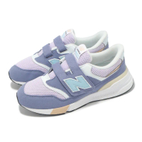【NEW BALANCE】休閒鞋 997R 中童 寬楦 幻彩紫 淺鉻藍 魔鬼氈 小朋友 運動鞋 NB(PZ997REL-W)