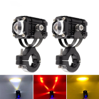 【2 SET】Lampu Laser Foglamp D2 Super Bright 12V-30V untuk Motor & Mobil - High Low Beam, Mini Driving