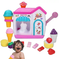 Ice Cream Toy Bath Bubble Maker Cute Foam Maker Bath Toys Pretend Cake Play Set Safe Bubble Maker Fun For Children Boys Girls