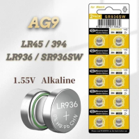 10PCS AG9 394 LR936 394A L936F SR936SW 1.55V Lithium Batteries Button Battery for Watch Toys