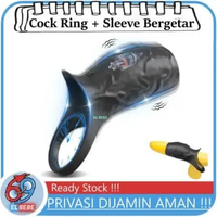 Cock Ring + Sleeve Bergetar Alat Kesehatan