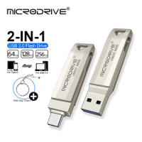 2 in 1 OTG Metal TYPE-C Flash Pen Drive 256GB Memory Stick USB 3.0 Flash Disk 64GB 128GB USB3.0 Type-C Pendrive Free Shipping