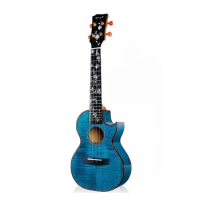 Enya Flower Huahai Ukulele Tenor 26 Flame Maple Blue Hawaii Guitar 4 Strings Musical instruments with Bag
