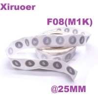 Xiruoer-2000pcs 13.56mhz NFC Stickers Programmable RFID Sticker NFC Tag White label with Fudan F08 Chip Label RFID HF Tag