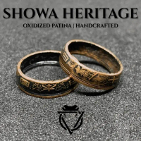 Cincin Pria Koin Jepang 10 Yen Showa – Kuil Tradisional Ring Coin Unik | ViceRings