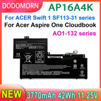DODOMORN AP16A4K Laptop Battery For ACER Swift 1 SF113-31 / Aspire One Cloudbook AO1-132 Series 11.25V 3770mAh