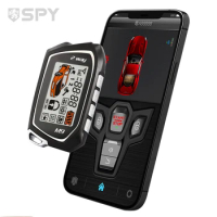 SPY 2 way remote starter sensor car alarm keyless push button start system with anti hijacking key car control