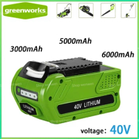 6000mAh GreenWorks 40V Replacement Battery 29462 29472 40V 6.0Ah Tools Lithium ion Rechargeable Battery 22272 20292 22332 G-MAX
