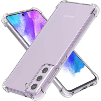 Thick Shockproof Silicone Clear Phone Case For Samsung Galaxy S21 FE S20 FE S23 Samsung S22 Plus S21 S20 Protection Back Cover