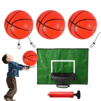 Trampoline Basketball Attachment Trampoline Accessory With Pump &amp; 3 Mini Basketballs Waterproof Basketball Attachment For Kids