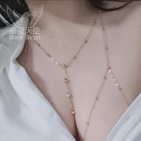 胸鏈比基尼bikini身體鏈子飾品性感鎖骨項鏈女配飾ins潮鏈條