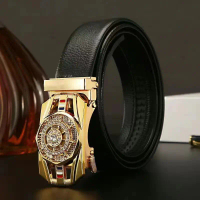 Men's Belt Automatic Buckle Leather Belt Fashion Casual Belt